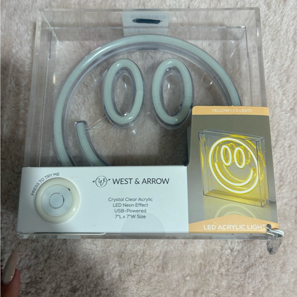Yellow LED Acrylic Light